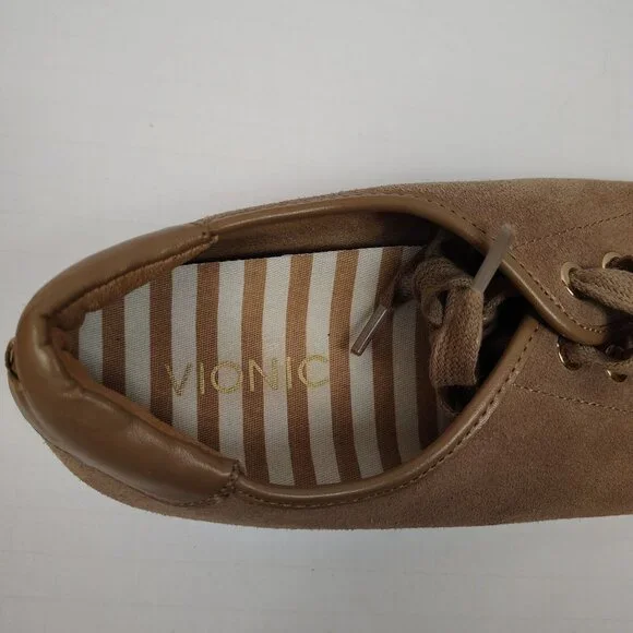 Vionic Sunny Brinley Brown Suede Sneakers Womens 10 - Picture 9 of 11
